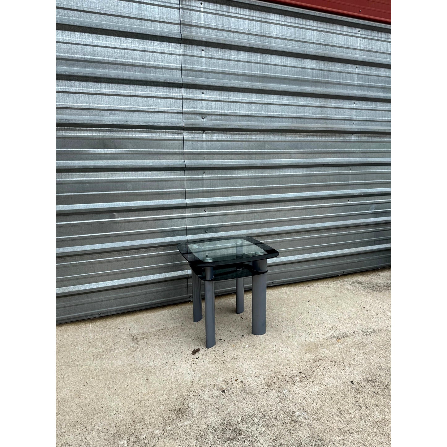 Pair Of Glass Top End Tables