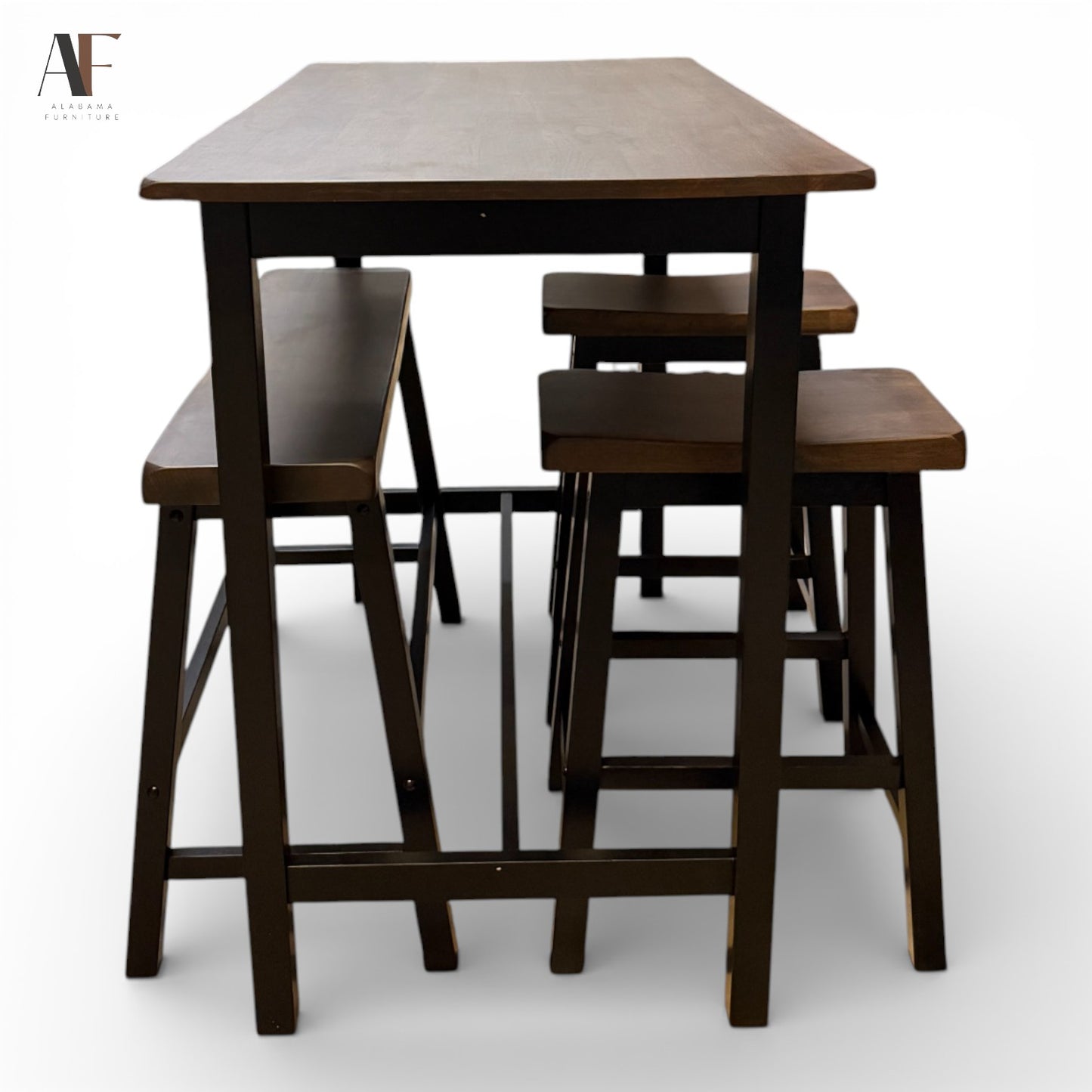 TABLE W/ 2 STOOLS AND BENCH