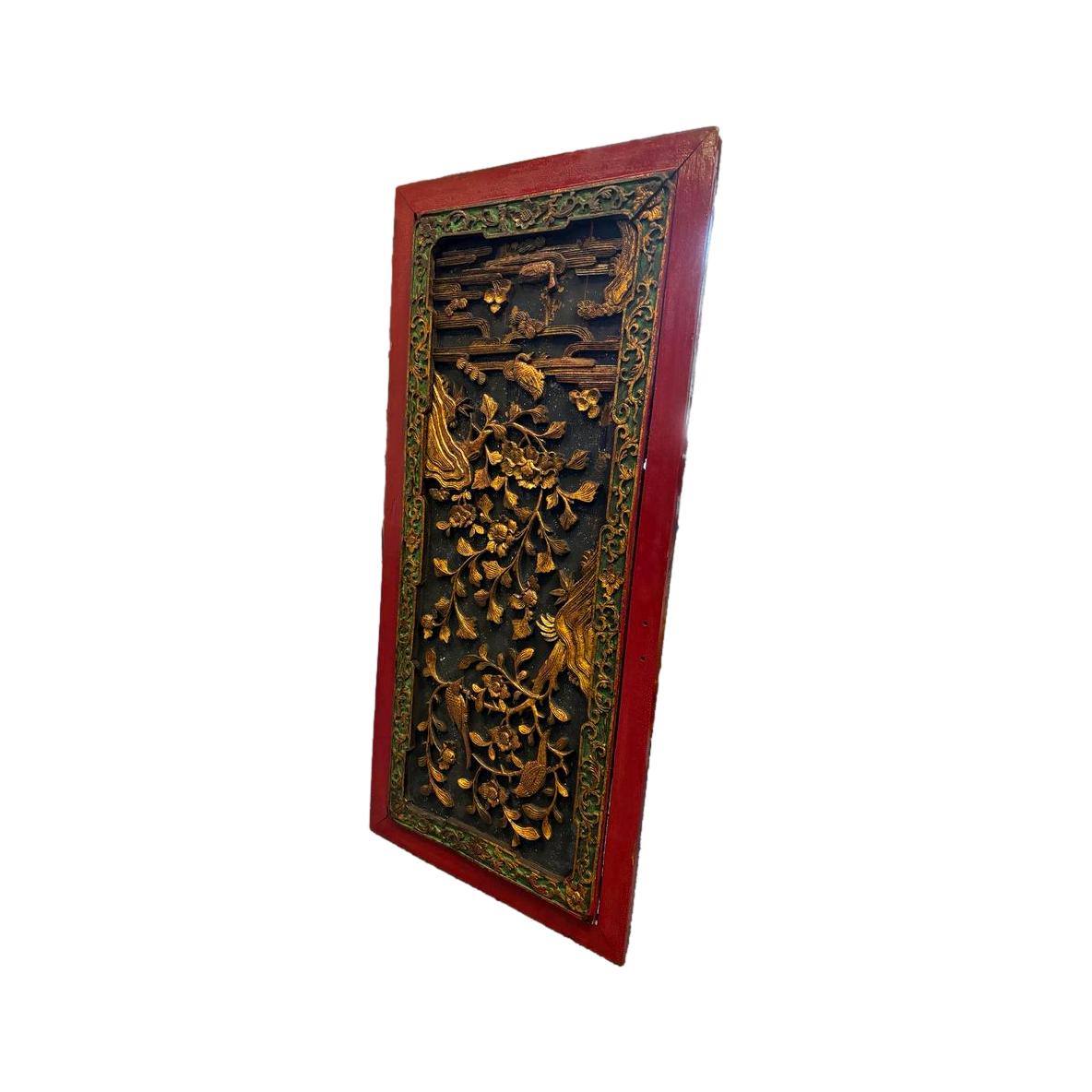 Oriental Carved Panel