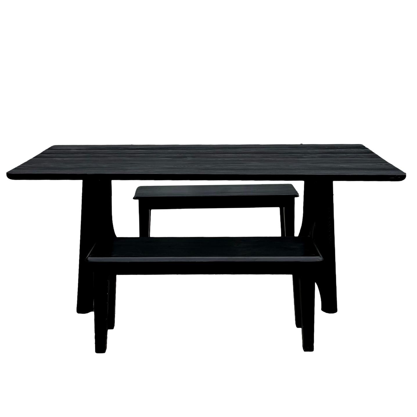 West Elm Dining Table & 2 Benches