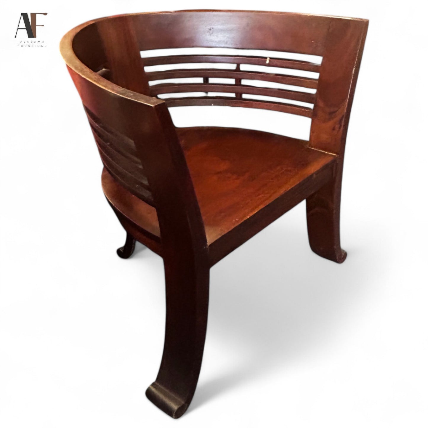 TEAK BARREL CHAIRS (PAIR)