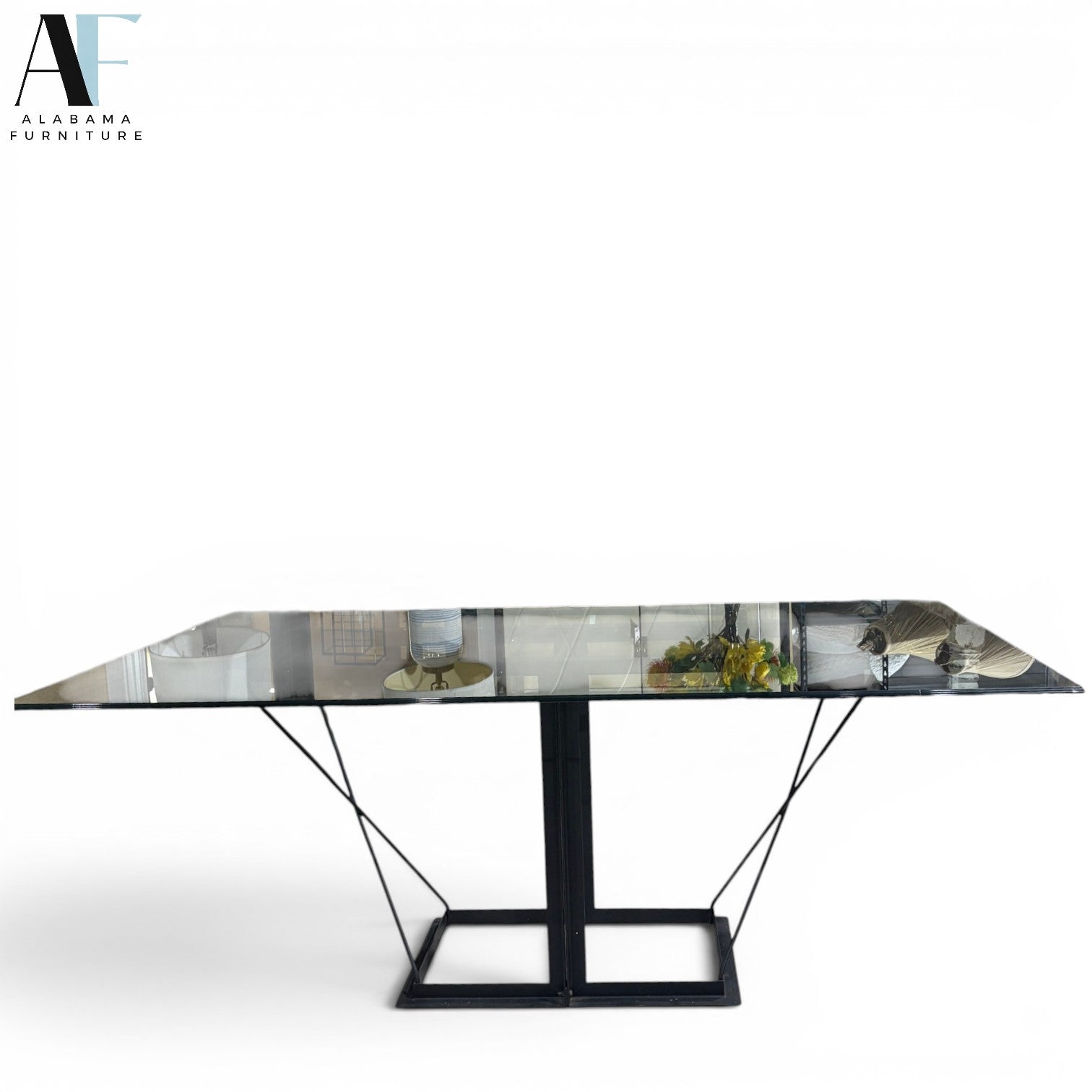 GLASS TOP DINING TABLE – Alabama Furniture