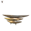 BRASS BOAT BOWLS ( SET OF 3 )