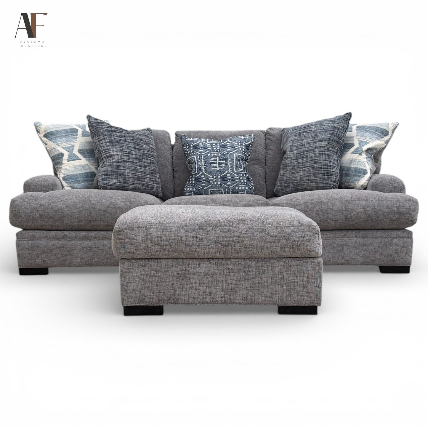 CINDY CRAWFORD SOFA AND OTTOMAN