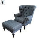 WINGBACK CHAIR AND OTTOMAN