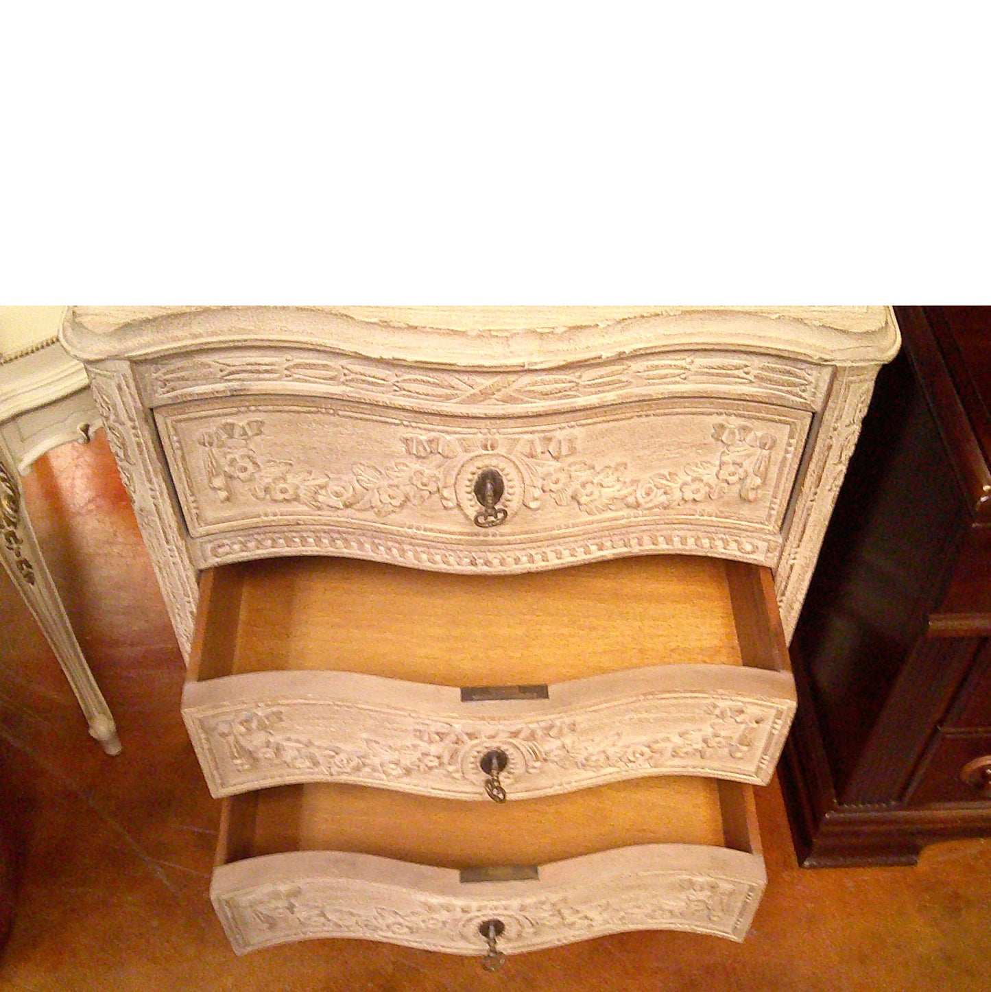 Painted 3 Drawer Bedside