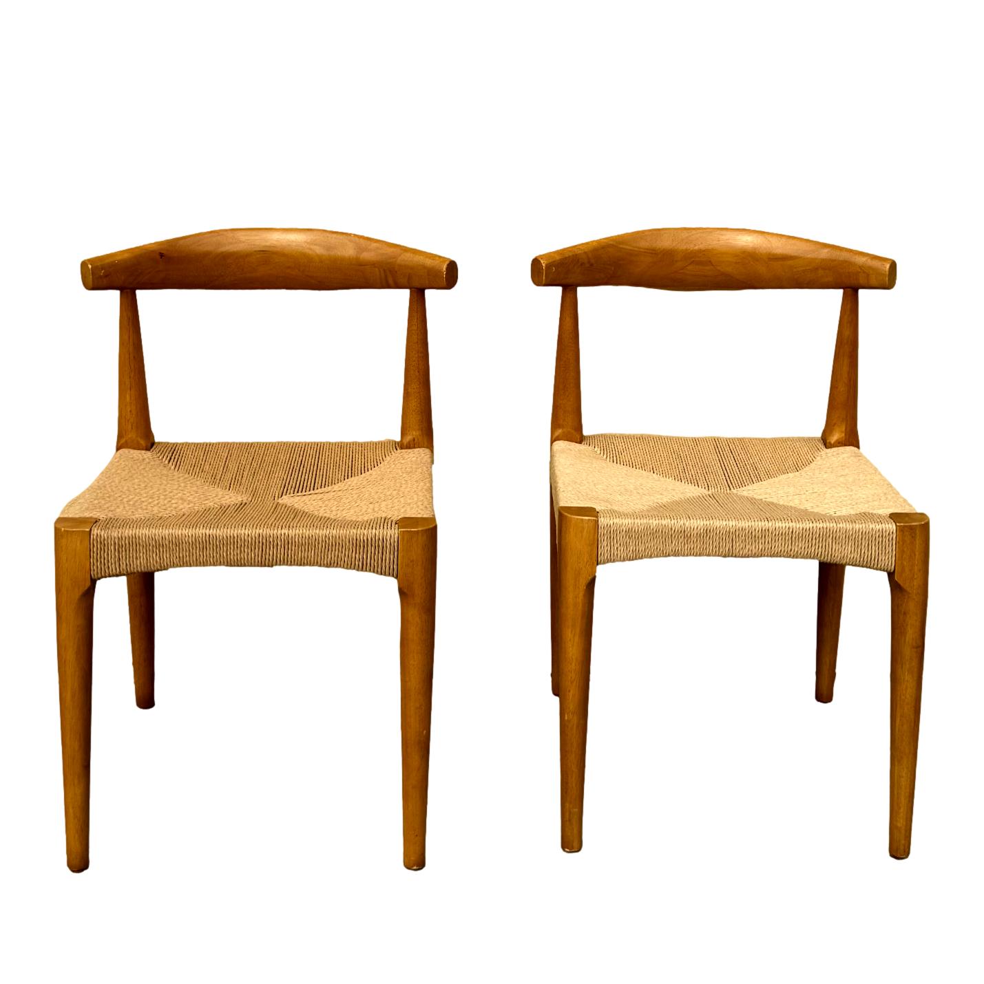 Pair of Dagney Woven Dining Chair