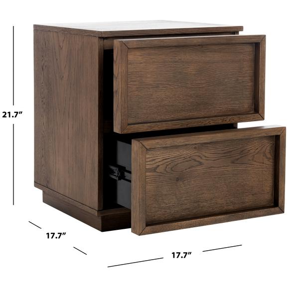 Zeus 2 Drawer Nightstand