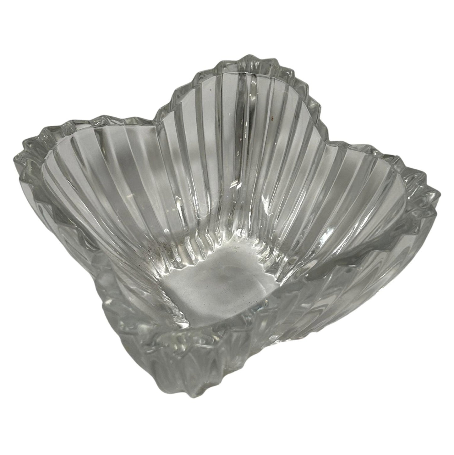Clear Cut Crystal Glass Tulip Bowl