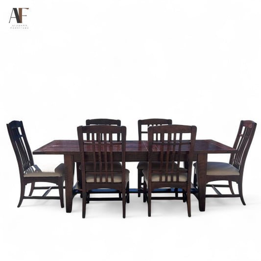 DINING TABLE W/ CHAIRS (SET OF 6)