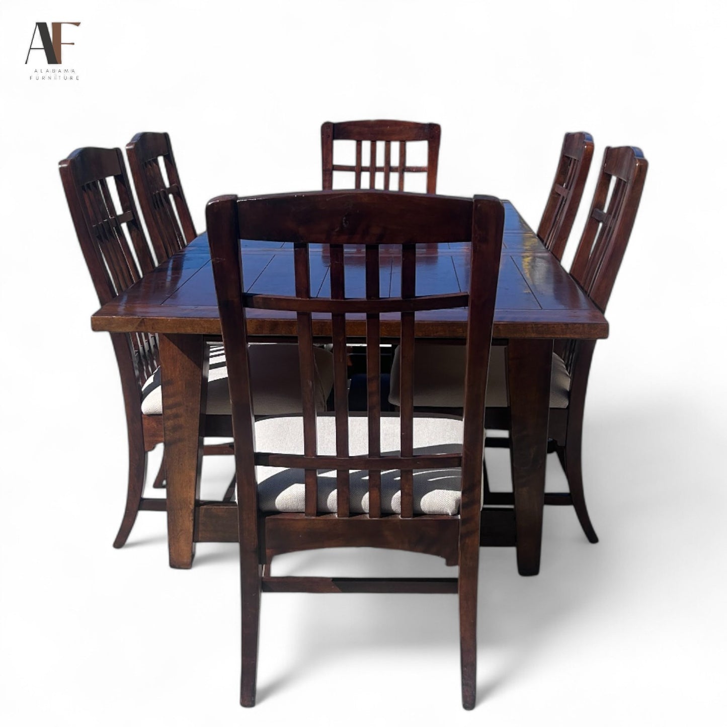 DINING TABLE W/ CHAIRS (SET OF 6)