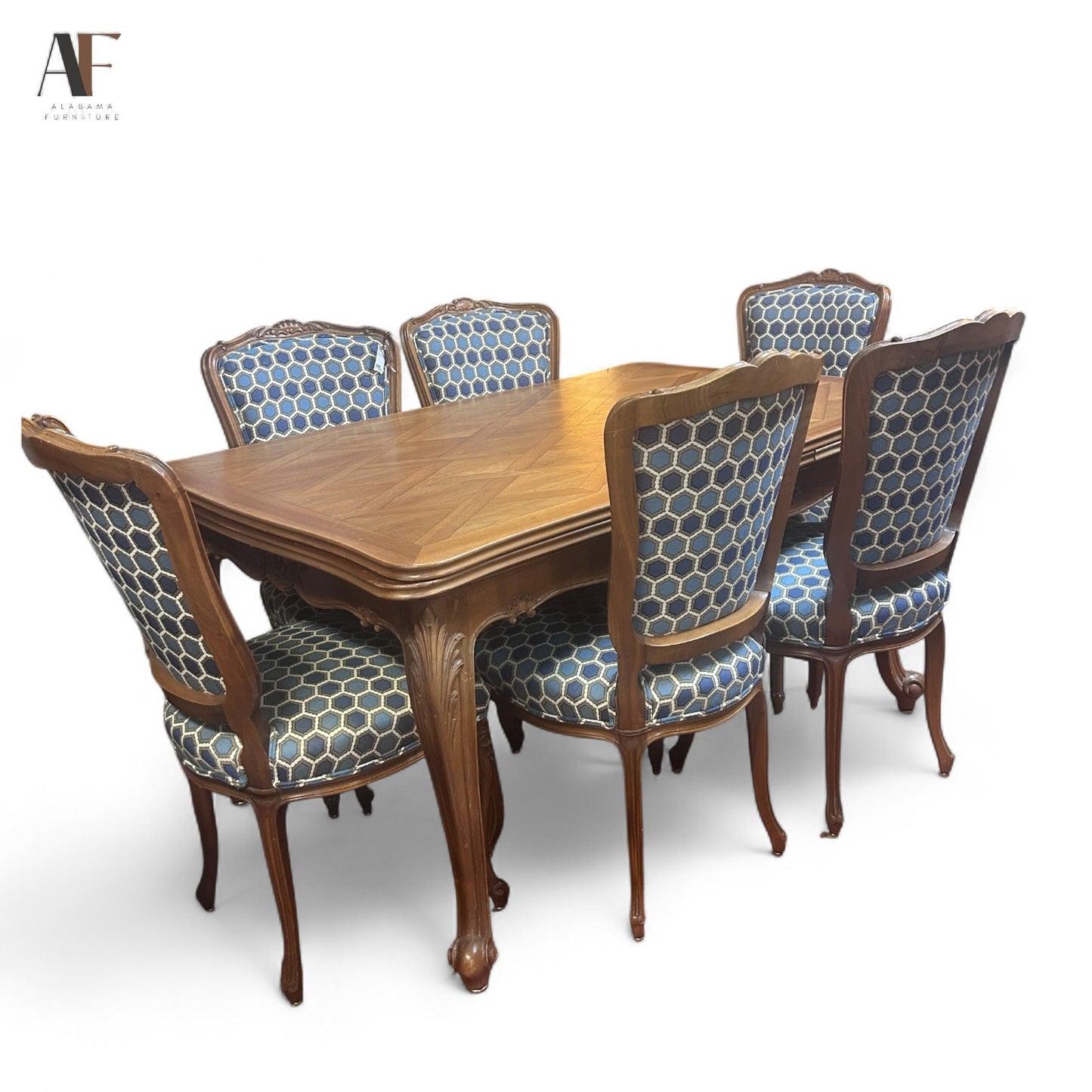 WAYDELICH CABINET MAKER TABLE WITH 6 CHAIRS