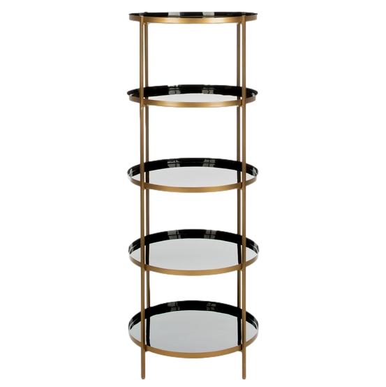 Tia Round 5 Tier Etagere In Green