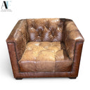 RESTORATION HARDWARE SAVOY LEATHER CHAIR
