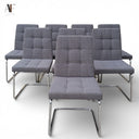 CB2 ROYA GRAY DINING CHAIRS(SET 0F 8)