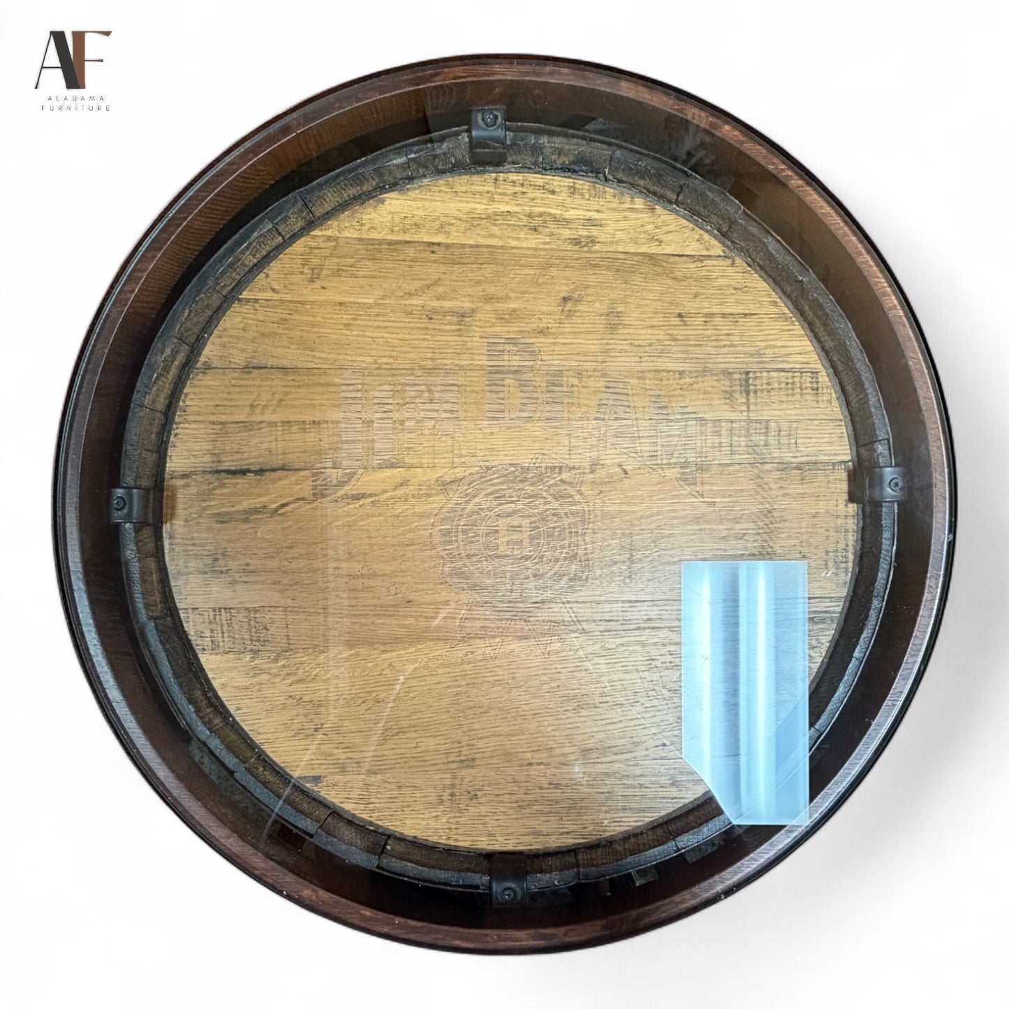 JIM BEAM TABLE W/ 8 COUNTER SWIVEL STOOLS