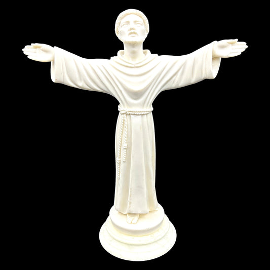 Saint Francis Marble Sculpture 10" High