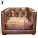 RESTORATION HARDWARE SAVOY LEATHER CHAIR