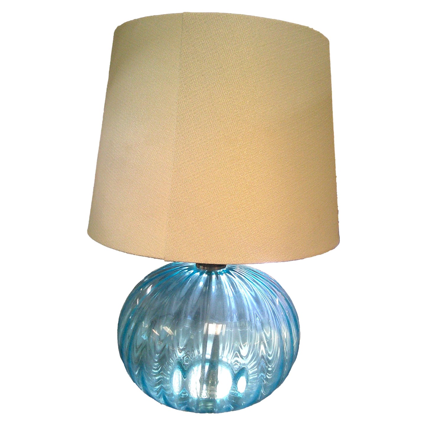 Aqua Blue Glass Lamp