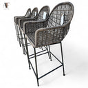 WICKER BARSTOOLS (SET OF 4)