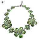 GREEN FLOWER NECKLACE