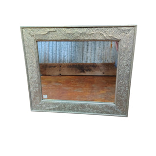 Hammered Tin Framed Mirror