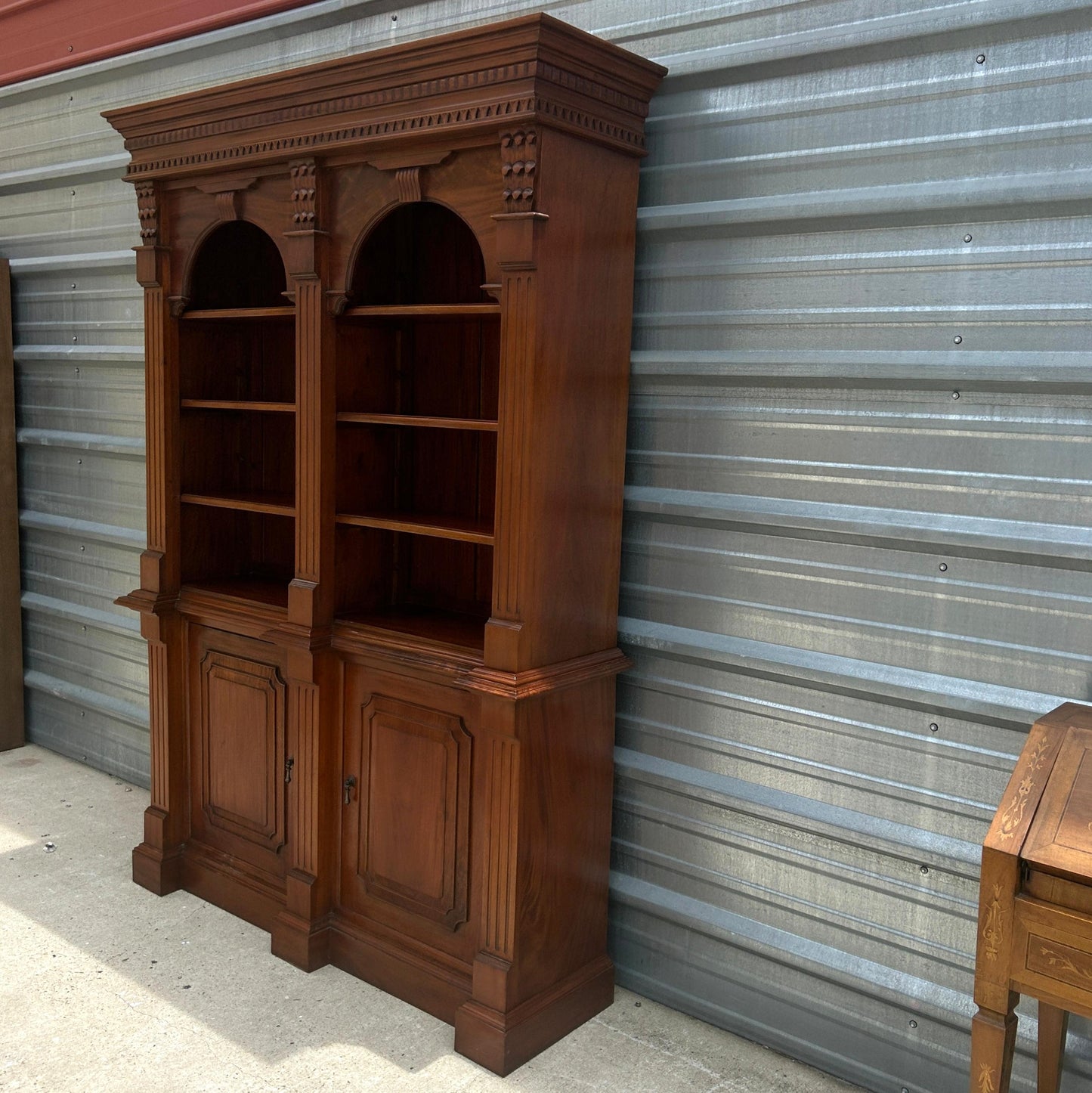 Double Bookcase with Storage