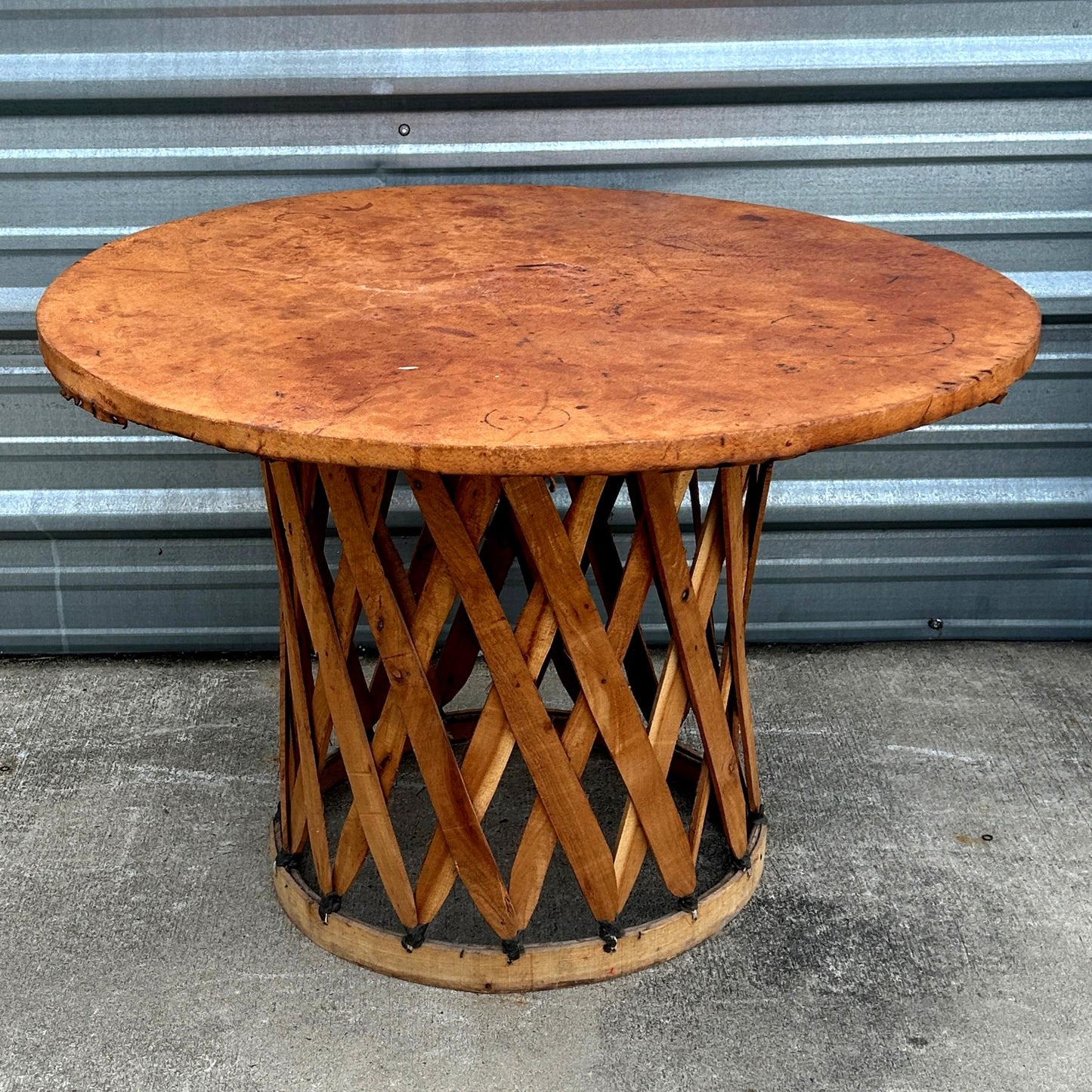 Leather Top Equipale Table