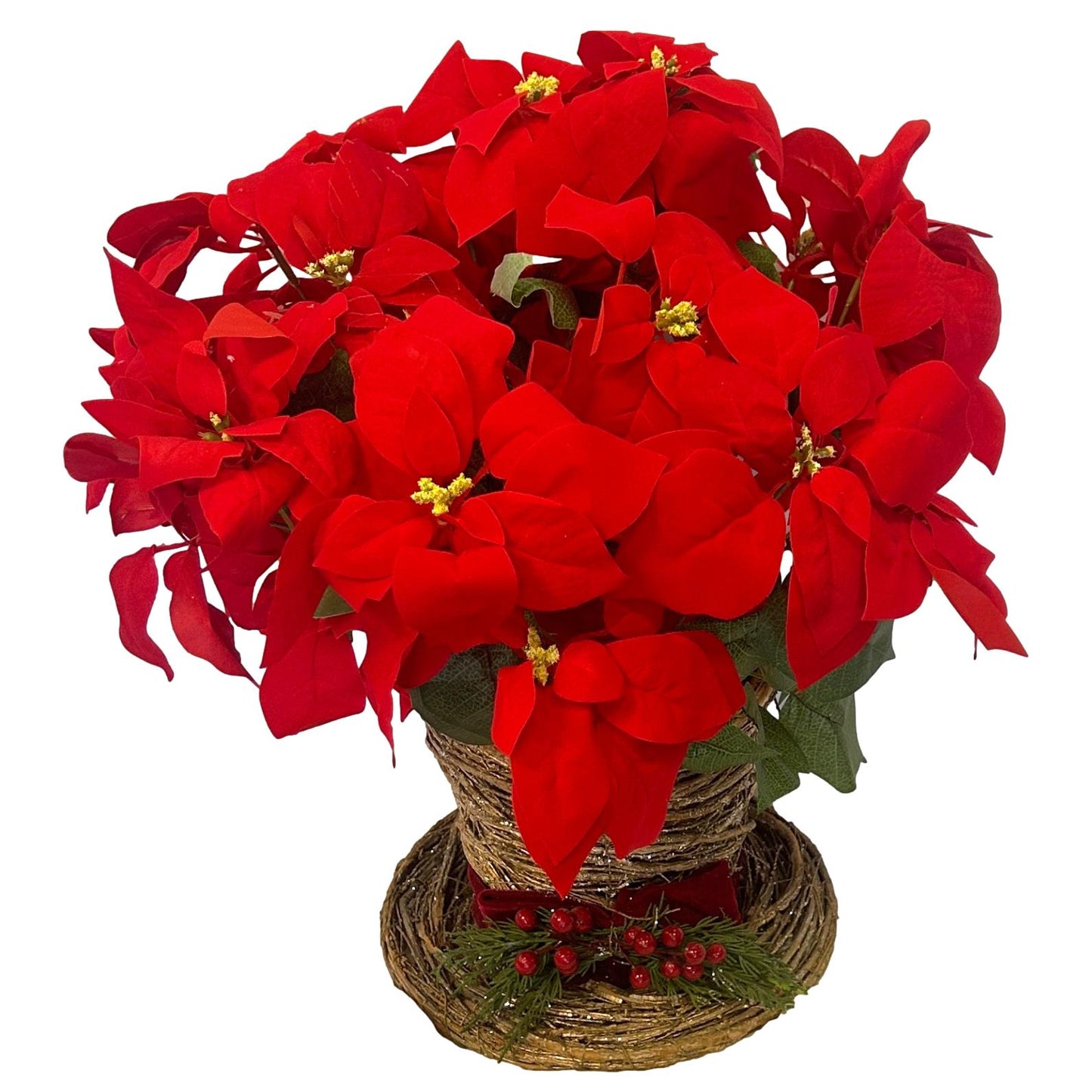 Large Poinsettia in Hat