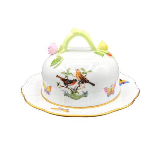 Herend Rothschild Bird Butter Server