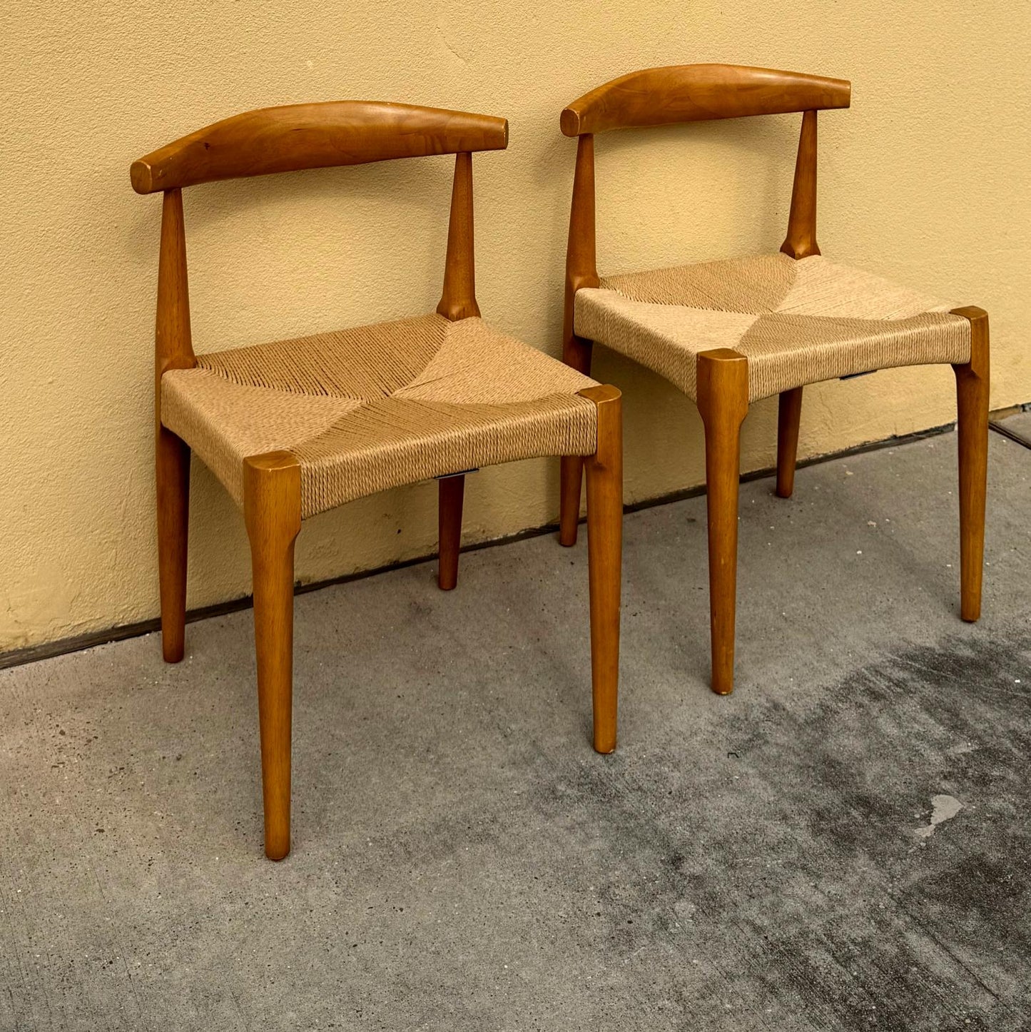 Pair of Dagney Woven Dining Chair