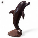 WOOD CARVED DOLPHIN