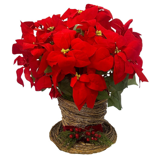 Large Poinsettia in Hat