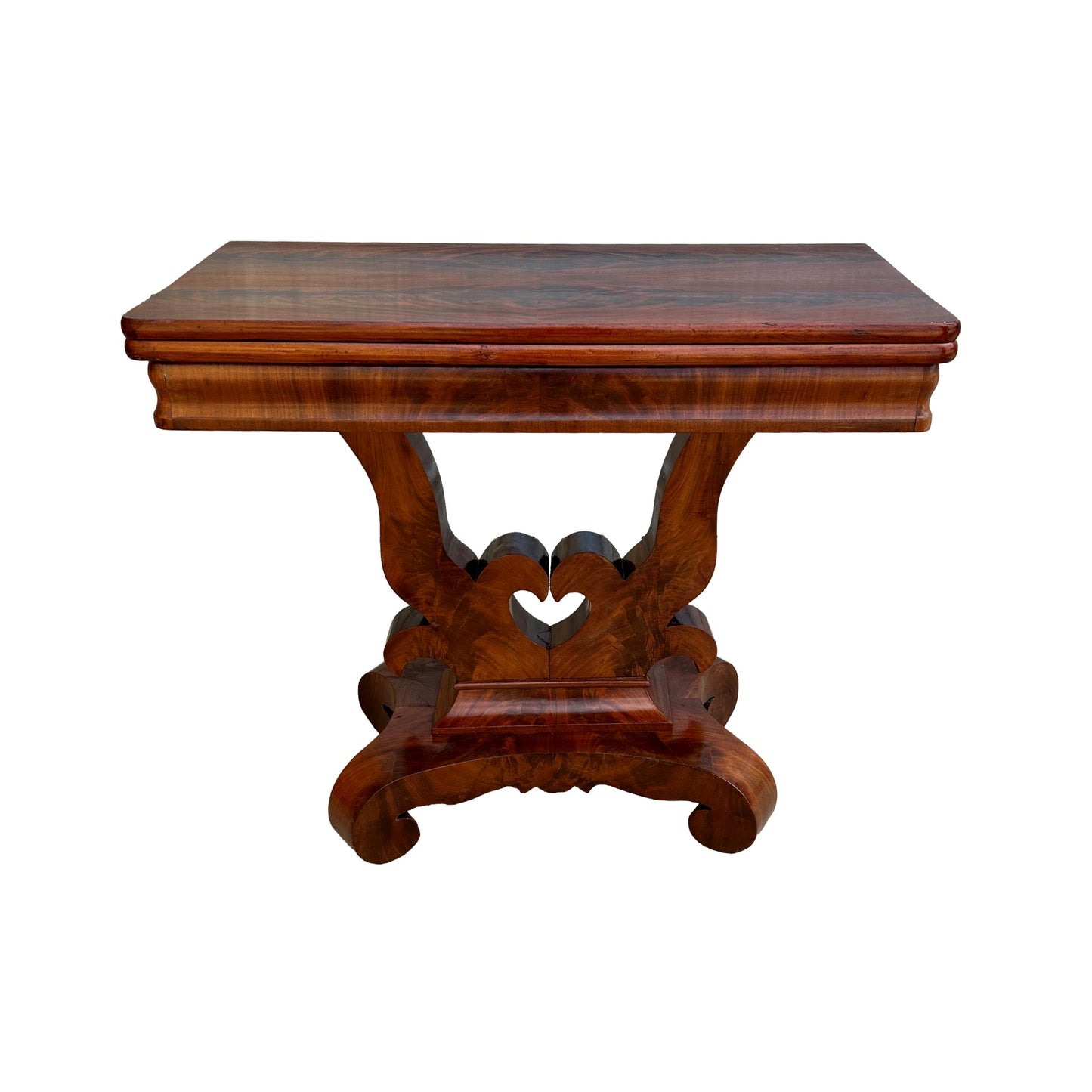 Empire Crotch Mahogany Flip Top Game Table