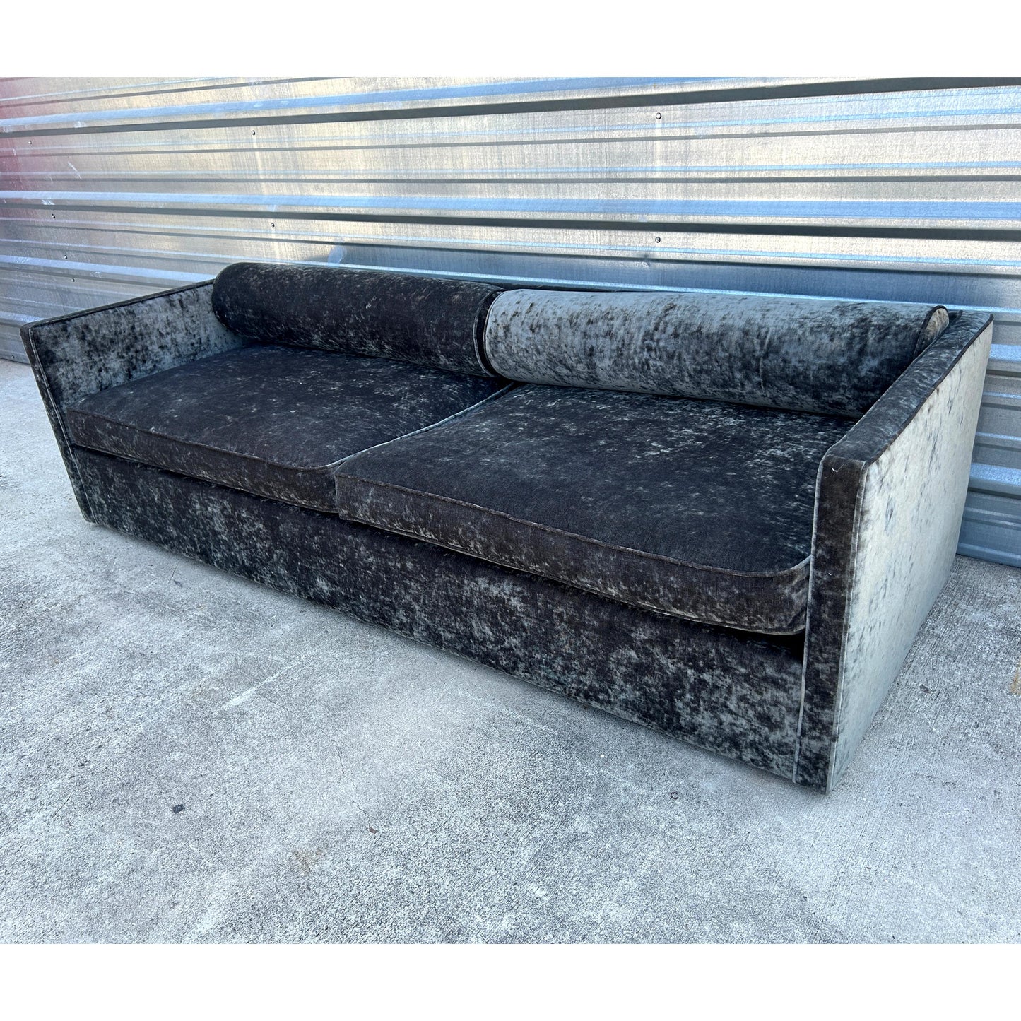 Black Velvet Sofa