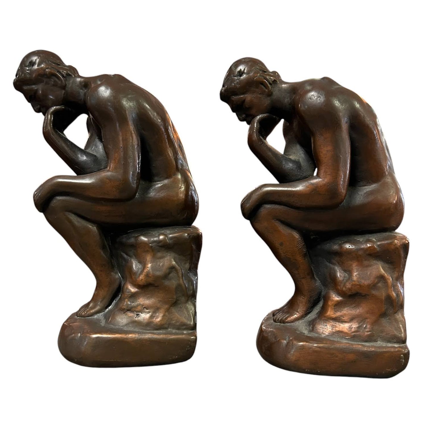 The Thinker Bronze Bookends