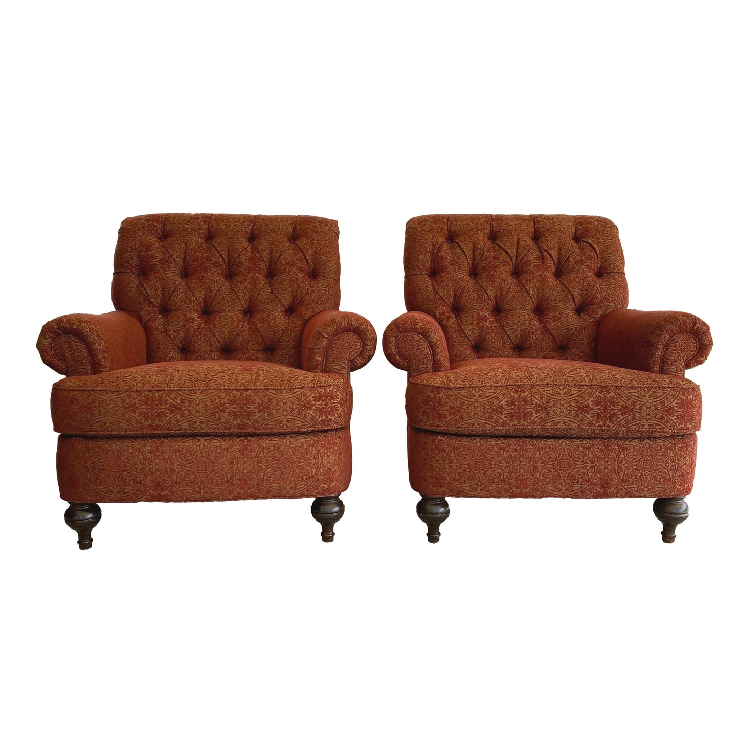 Pair Ethan Allen Club Chairs