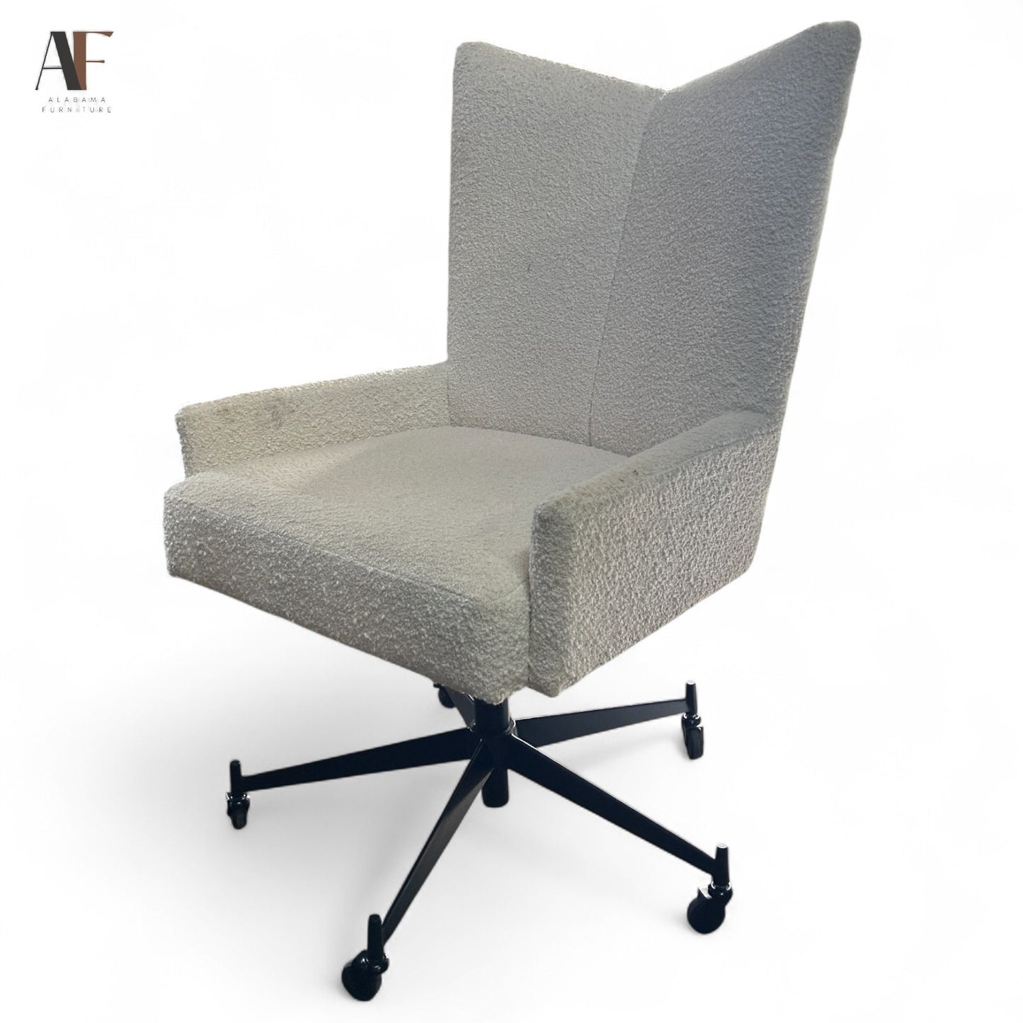 CB2 BOUCLE OFFICE CHAIR