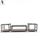 COFFEETABLE WITH END TABLES (PAIR)