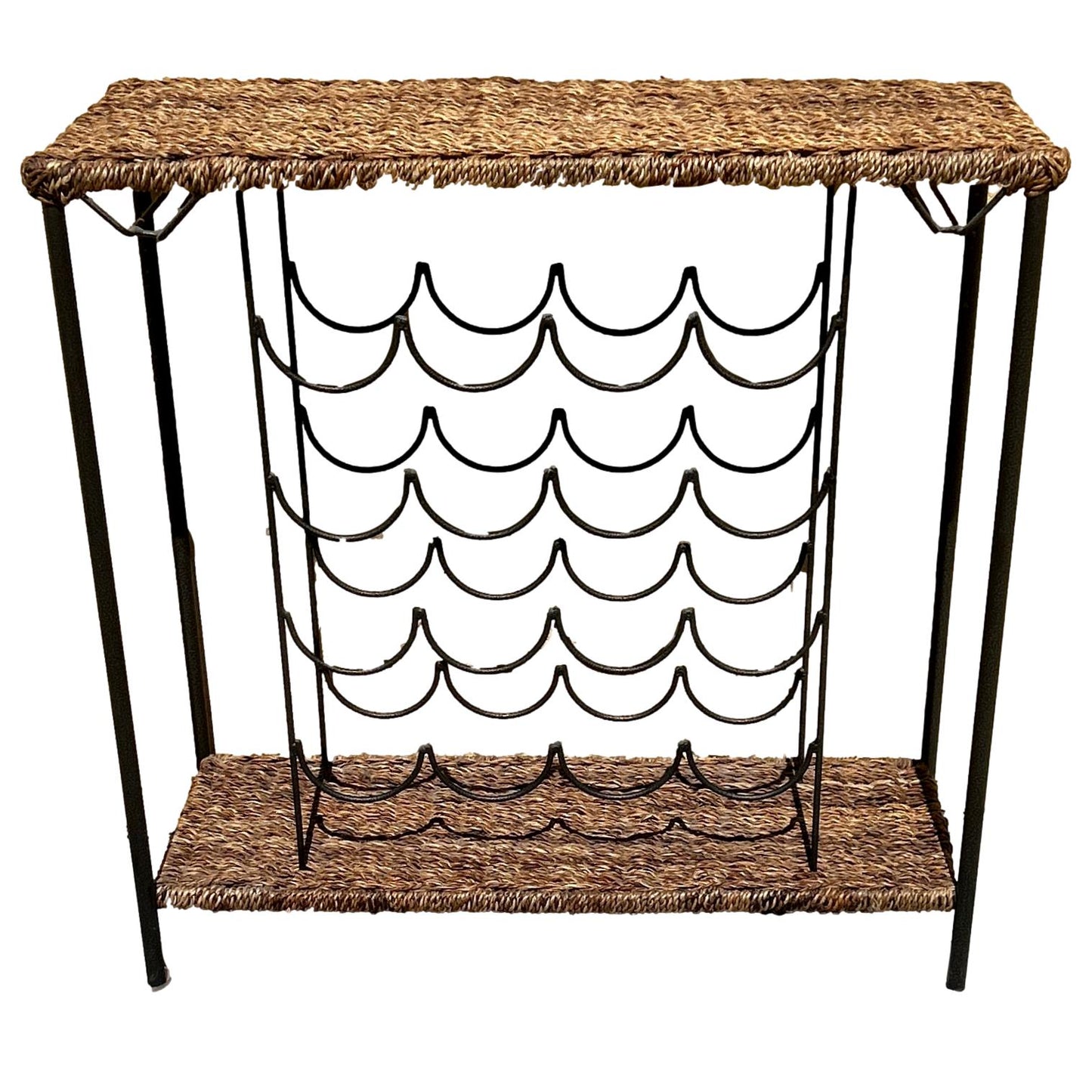 Woven Metal Wine Rack