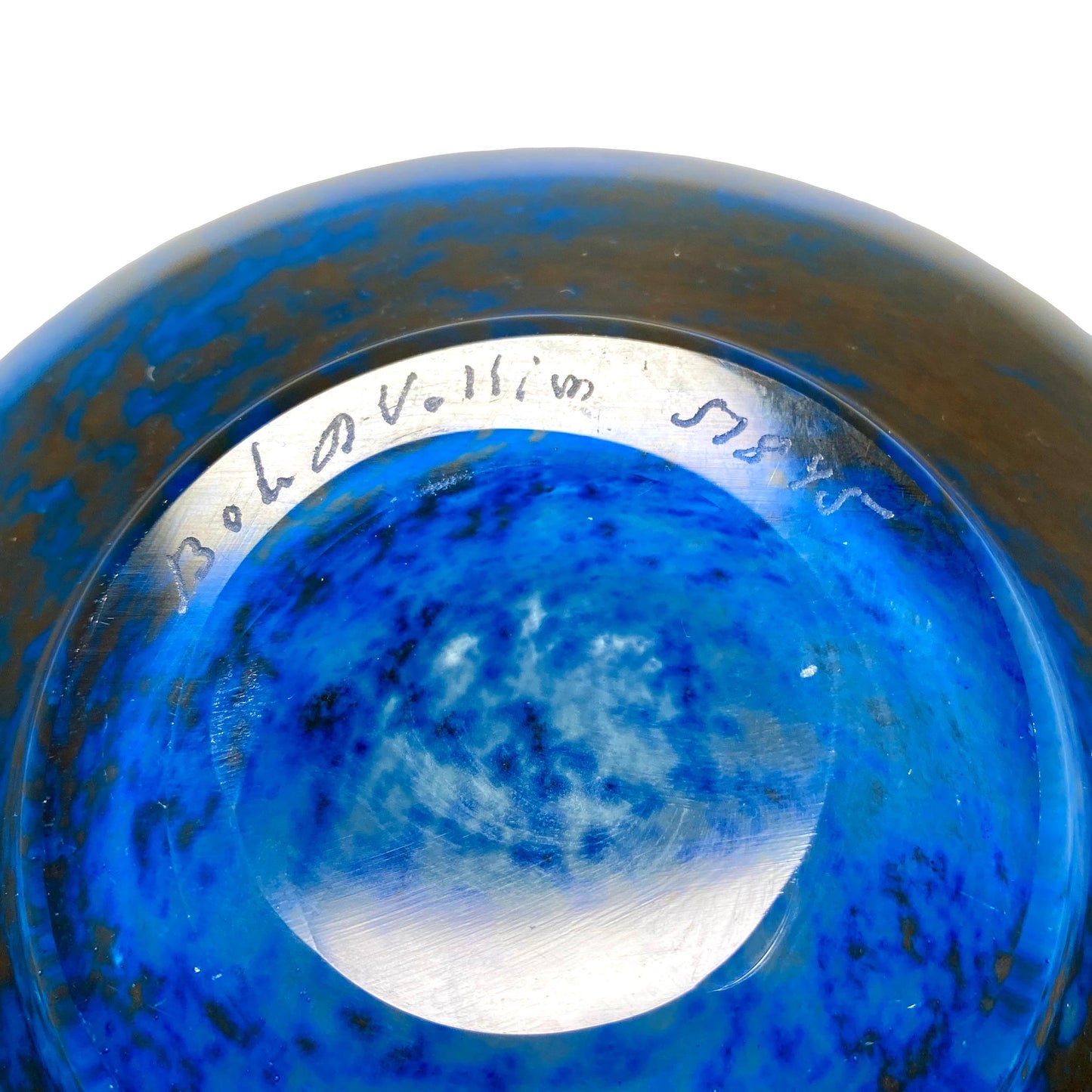 Blue Art Glass Bowl