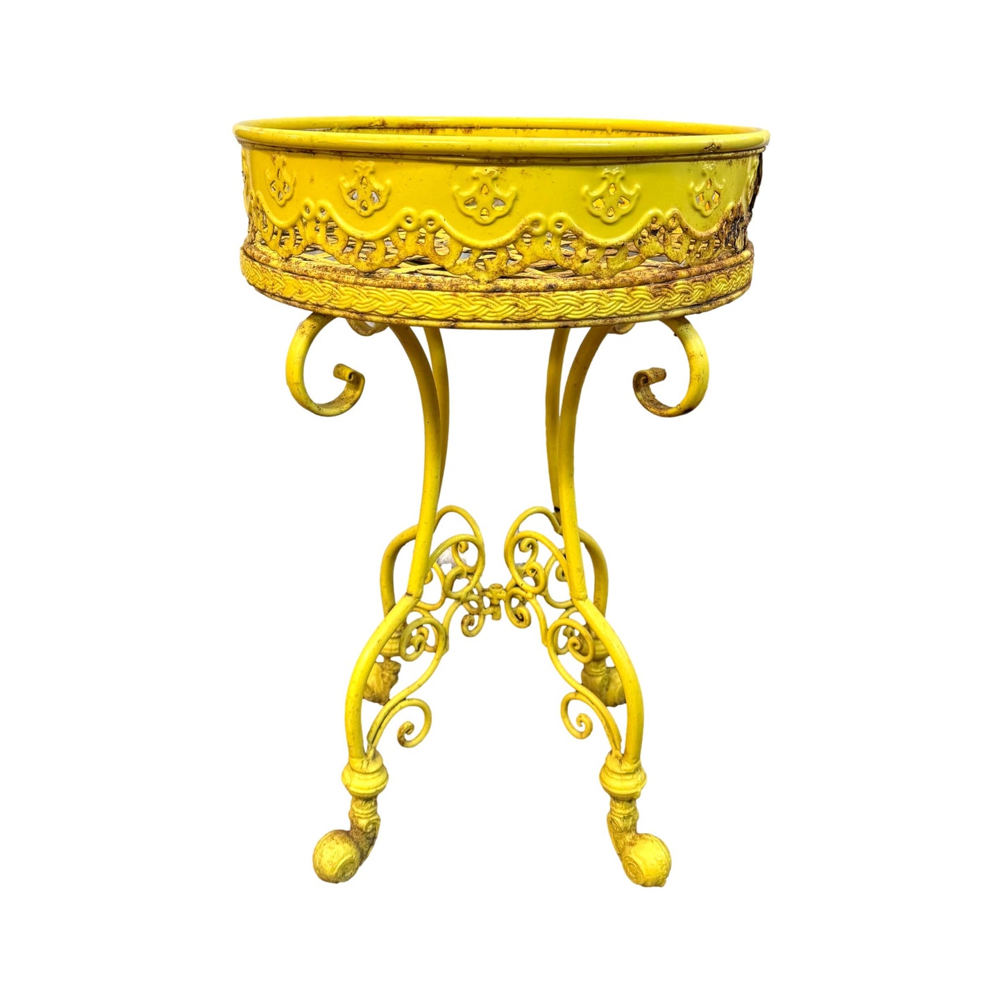 Yellow Metal Plant Stand