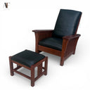 STICKLEY CHAIR AND OTTOMAN