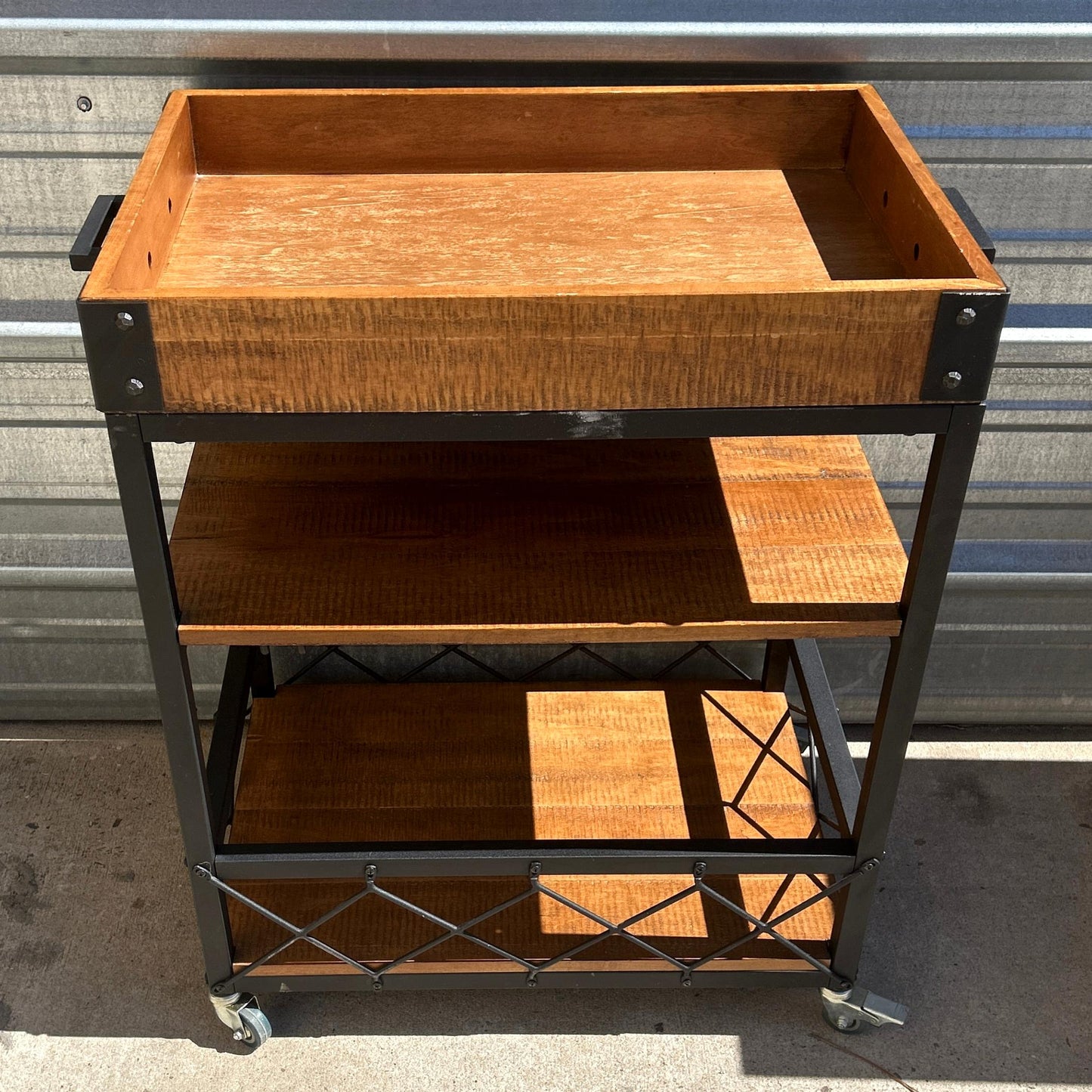 Wood Bar Cart