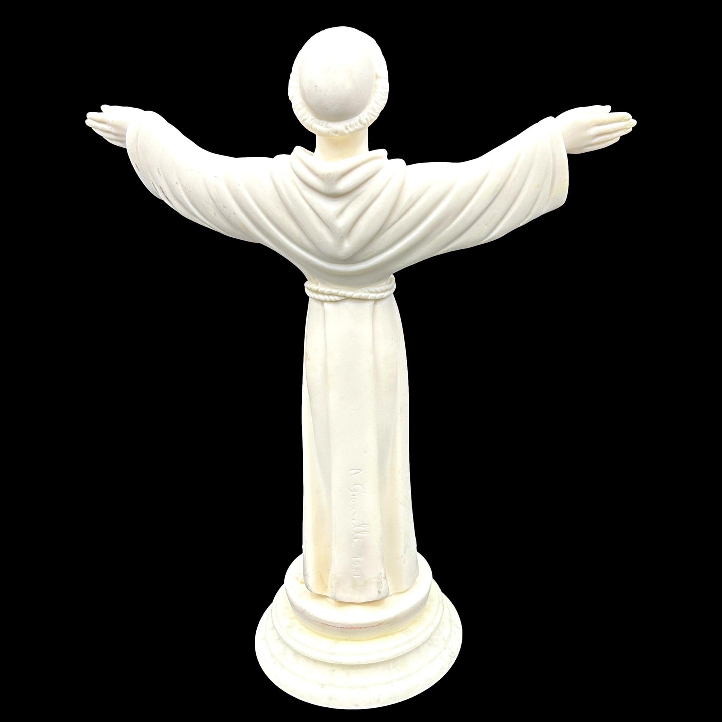 Saint Francis Marble Sculpture 10" High