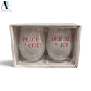 HOLIDAY STEMLESS WINE GLASSES
