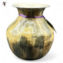 ENAMELED METAL VASE
