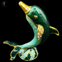 JEWELED ENAMEL DOLPHIN TRINKET BOX
