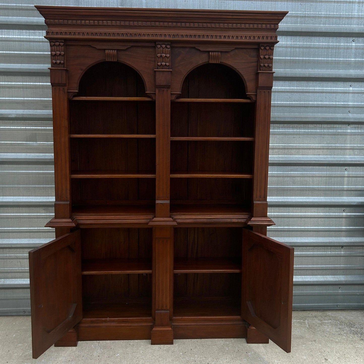 Double Bookcase with Storage