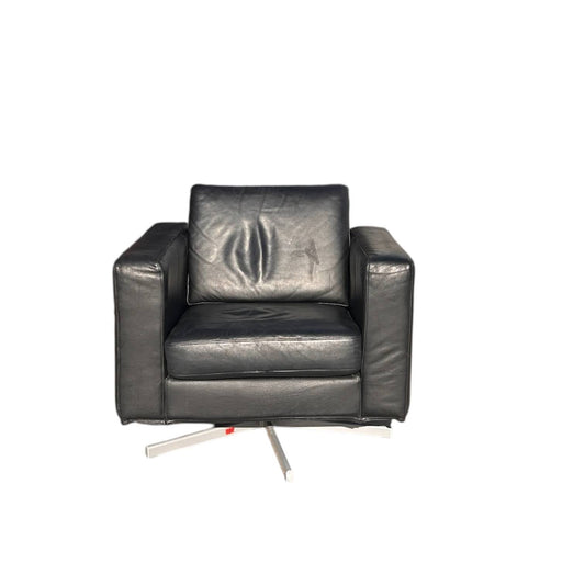 Black Leather Swivel Chair